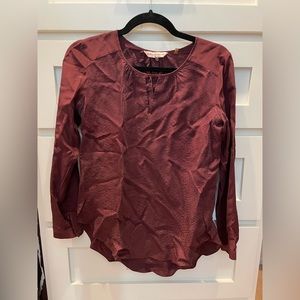 REBECCA TAYLOR BURGUNDY BLOUSE